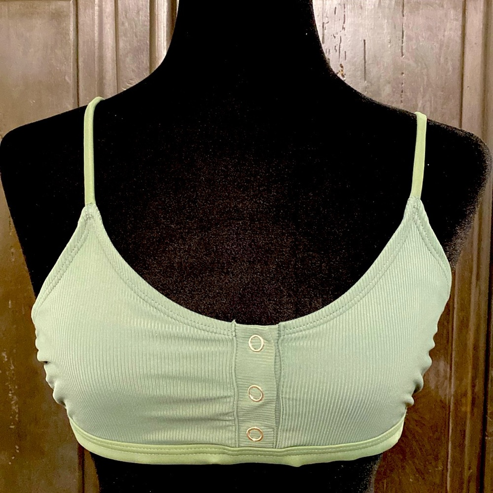 Xhilaration army green bathing suit top. Size Medium NWNT